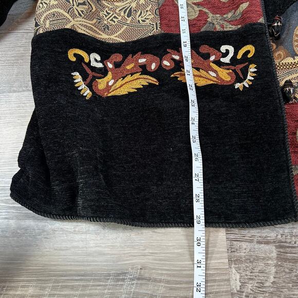 NWT Draper’s & Damon’s Tapestry Patchwork Jacket Black Multi Lined Size 3X - Picture 6 of 8